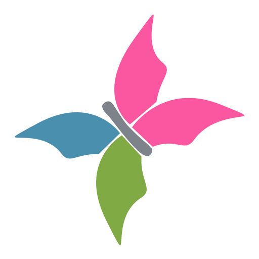 bunter Schmetterling des Kreativhauses papijo